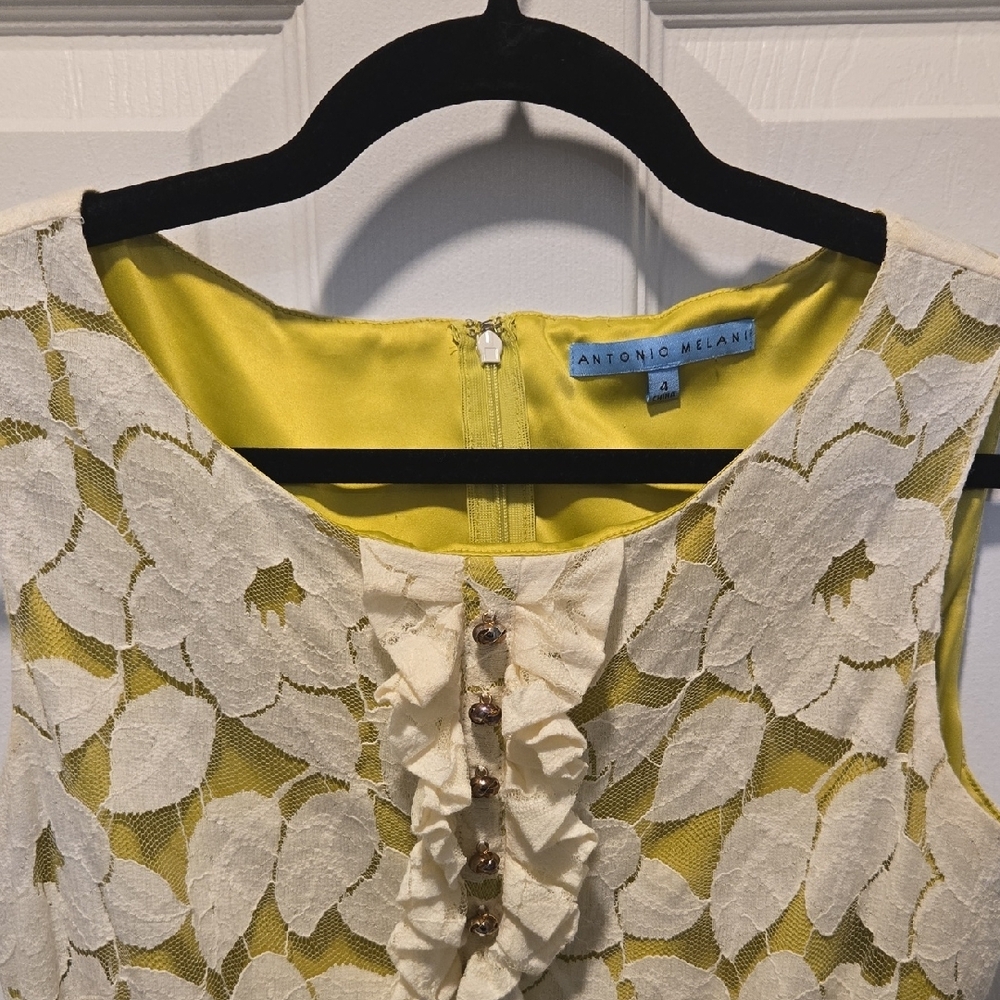 Vintage ANTONIO MELANI Sixe 4 Midi Dress - Picture 2 of 3